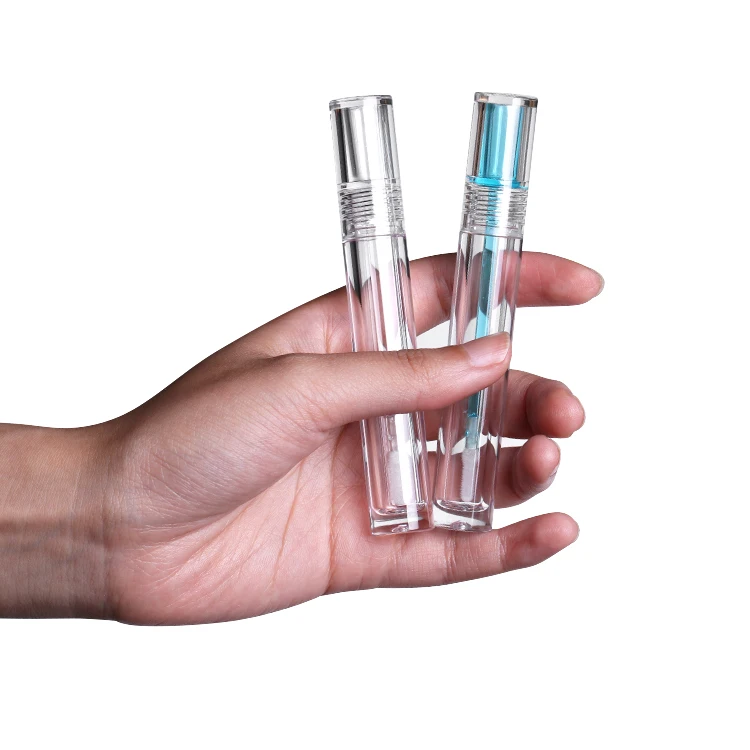 Fashion Container Empty Lipgloss Tube Cosmetic Lipstick Screen Printing Packaging Transparent 2021 Private Label Luxury 4ml