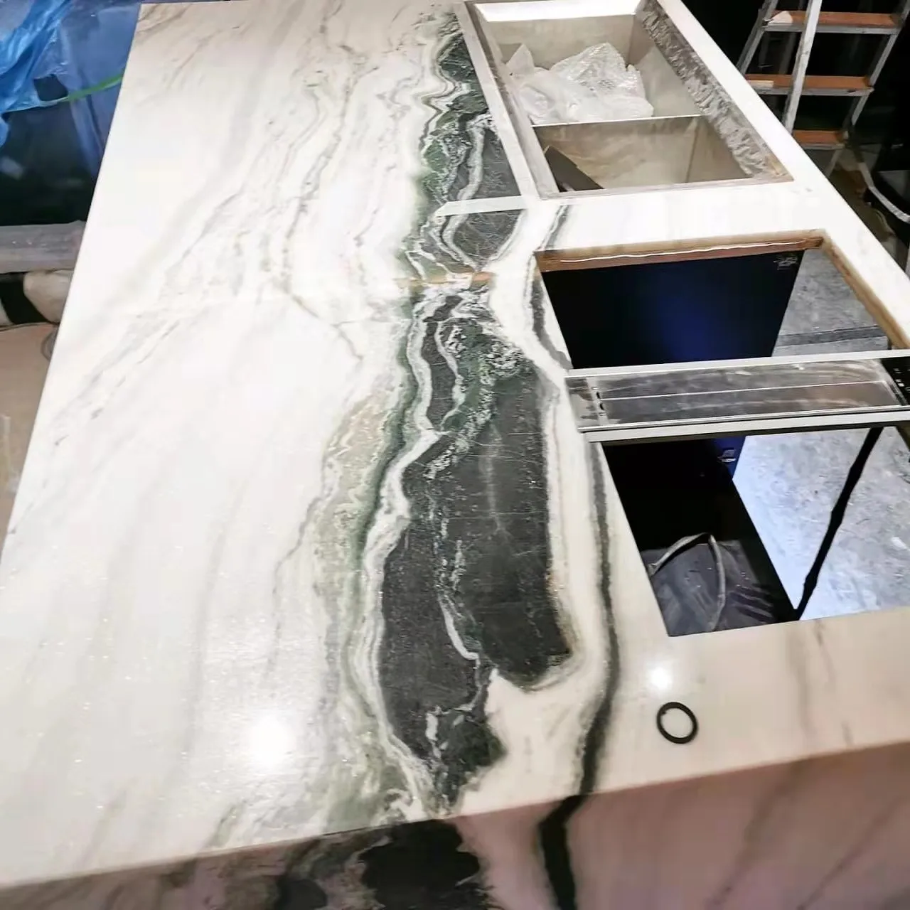 panda marble  countertop white marble countertops