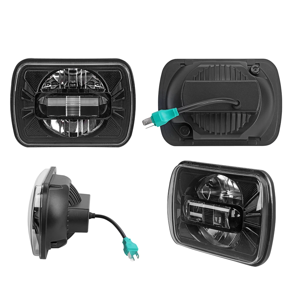 5x7 KingKong 7 inch square headlight 60W high/low beam rectangular led headlight with DRL