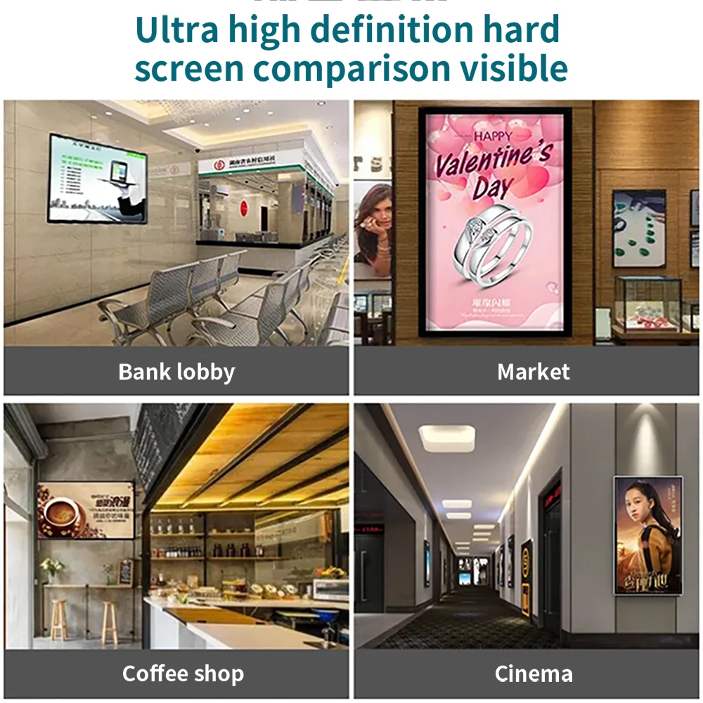 43-Inch High Brightness Slim IP55 Waterproof LCD Outdoor Monitor Display Capacitive Subway Wayfinding Digital Signage Wall