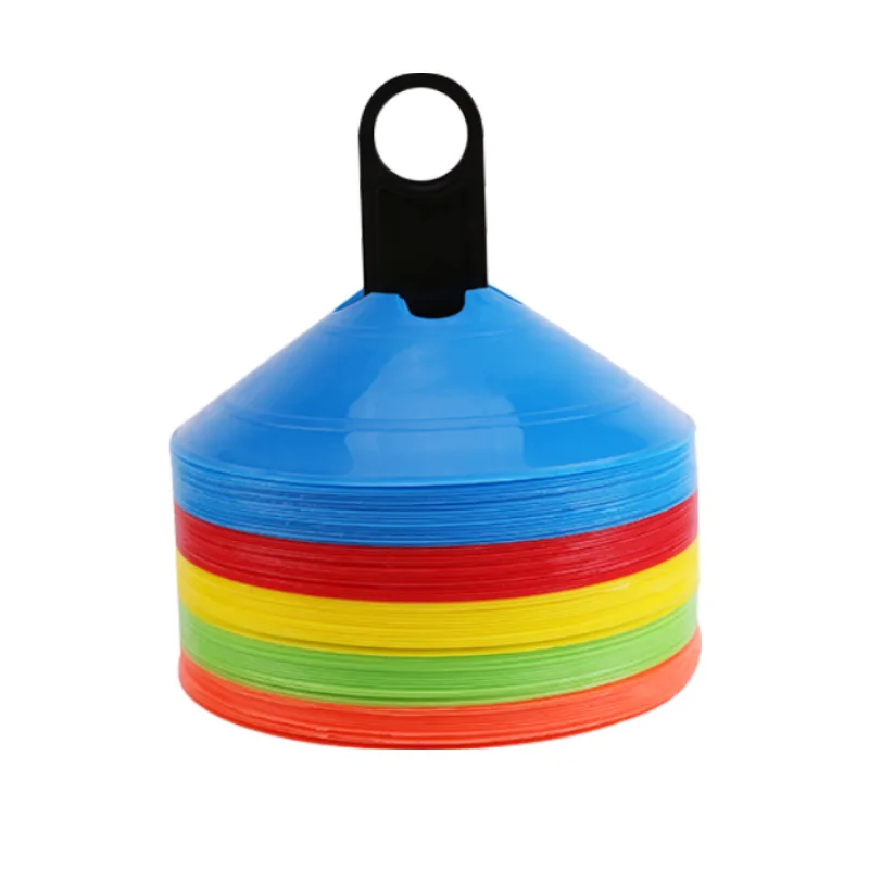 19*5 cm universal portable round multi color PE plastic soccer sports equipment football disc cone speed agility training marker
