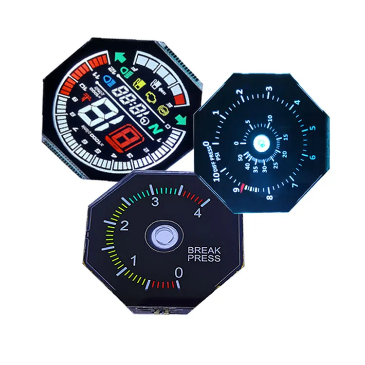 Lowest price monochrome  custom color-segment-lcd-display VA Transmissive nagative lcd display for  motorcycle electronic bike