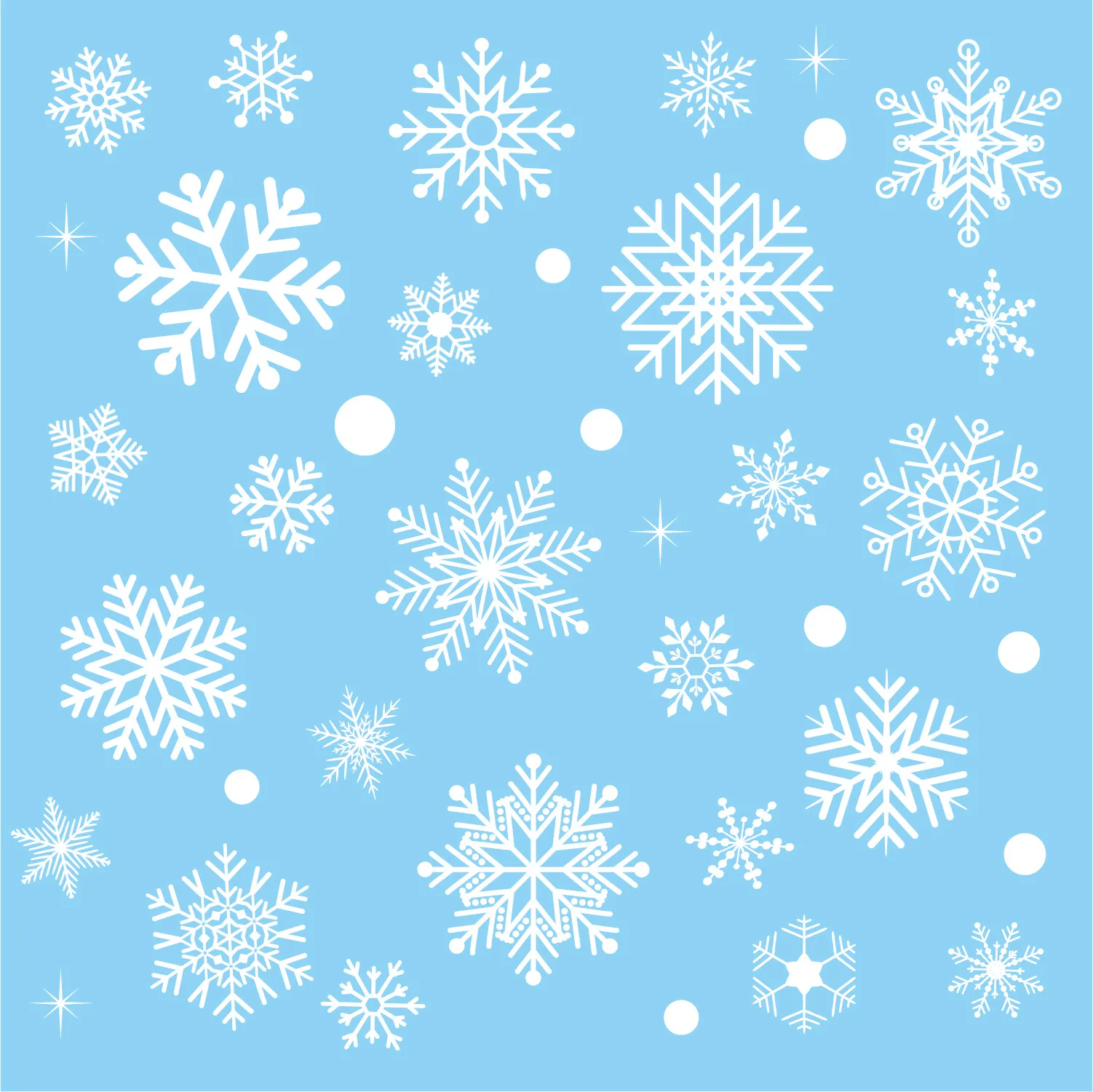 Winter Door Display Window Background Decoration Snowflake Static Glass Sticker Snowflake Window Sticker Christmas