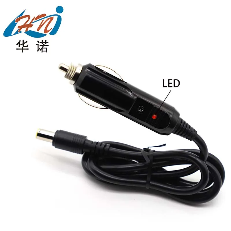 Laptop Car Charger 12v 1.5m Black Durable Cigarette Lighter Car Laptop Charger car adapter DC 12V-24V