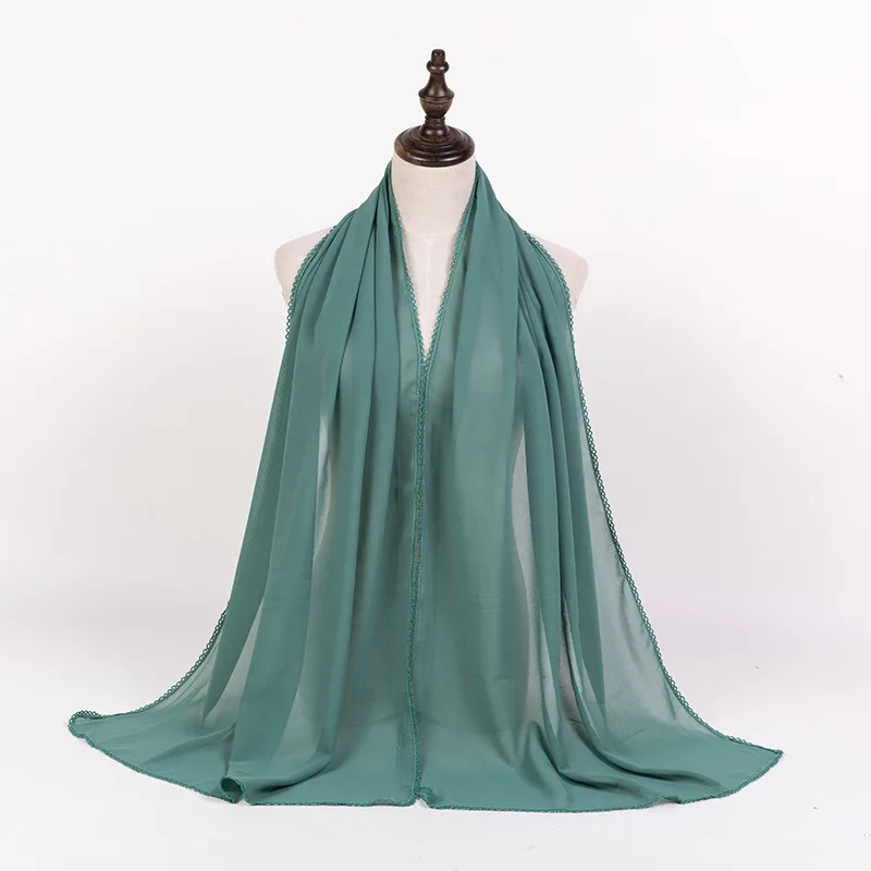 Dropshipping Free Sample Factory New Fashion Soild Color Headscarf Muslim Hijab Bubble Chiffon Scarf Women