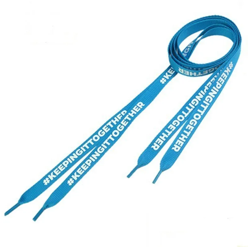 Flat Print Brand Logo Shoelaces Personalized Silk-screen Shoe laces Reflective Print Logo Custom Engraved Logo
