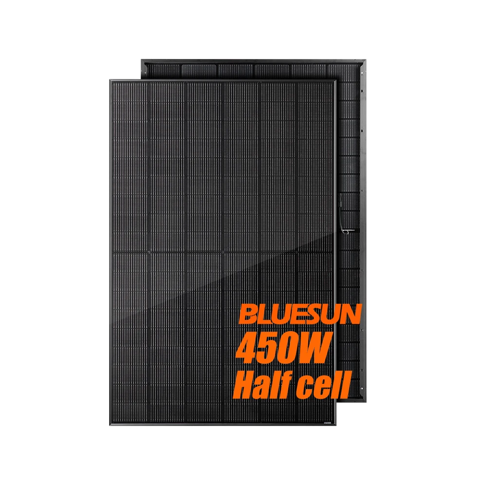 Bluesun Solar Panel Black 450W topcon N-type solar Panels With Cheap Price for home use EU stock