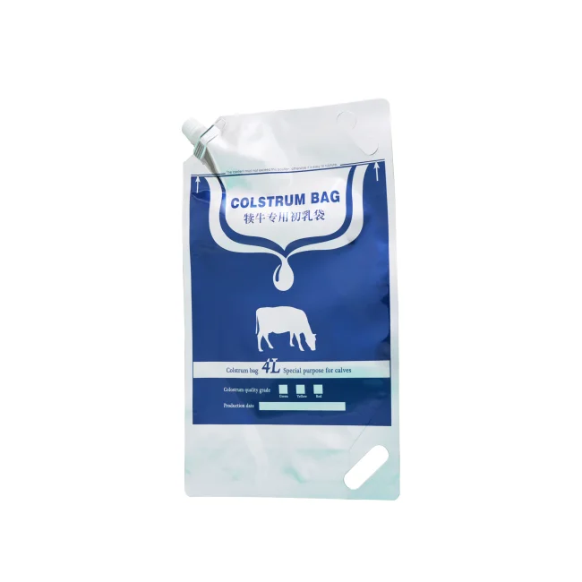Factory Price Custom 4L Calf Colostrum Storage Bag With Feeding Tube Milk Storage