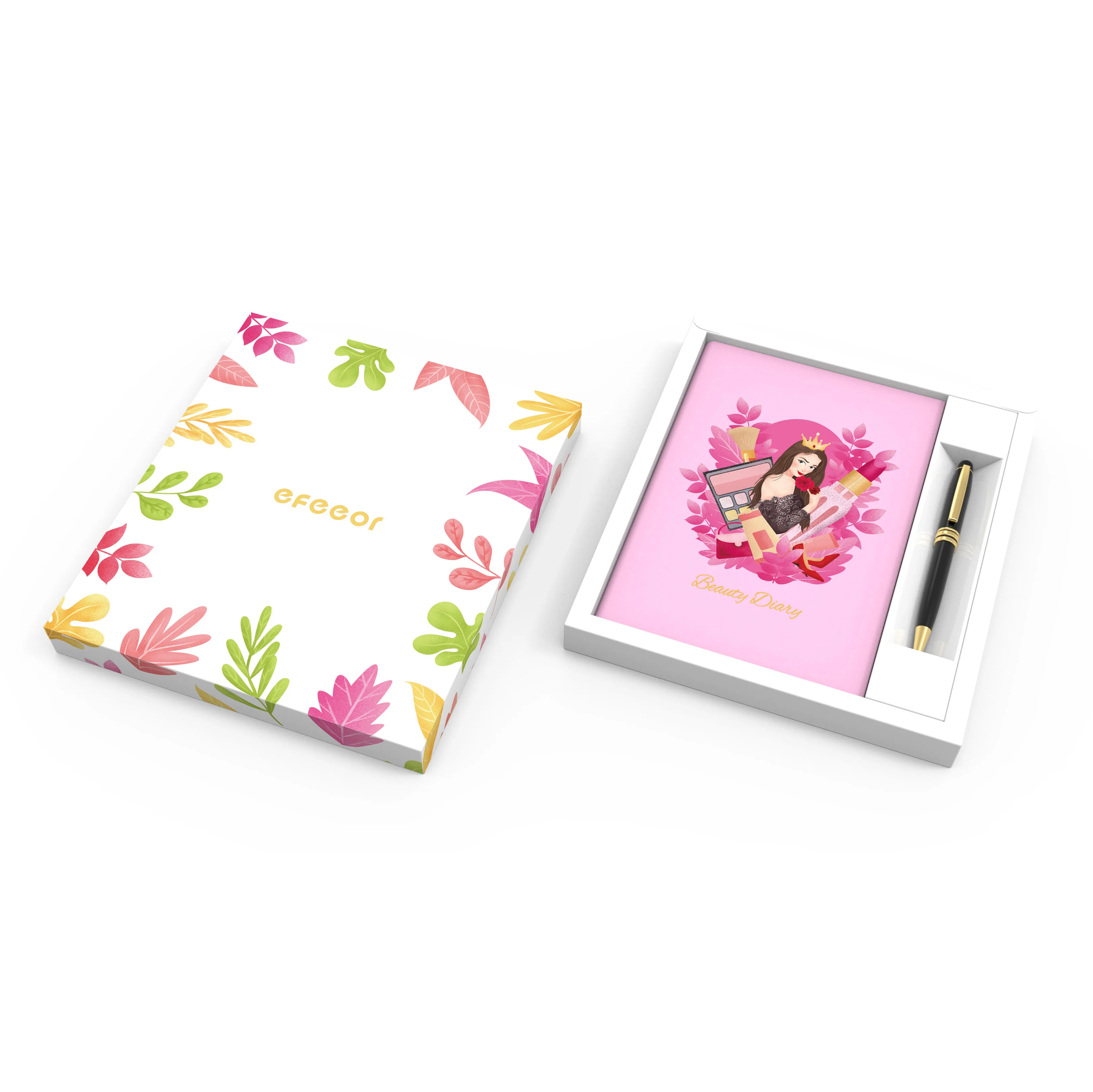 
China Custom Luxury School Office A5 Stationery Gift Set Cute Girls Notebook 