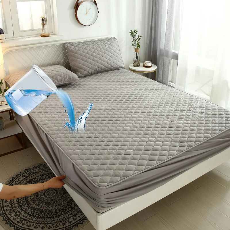 Cotton mattress protector hospital elastic
