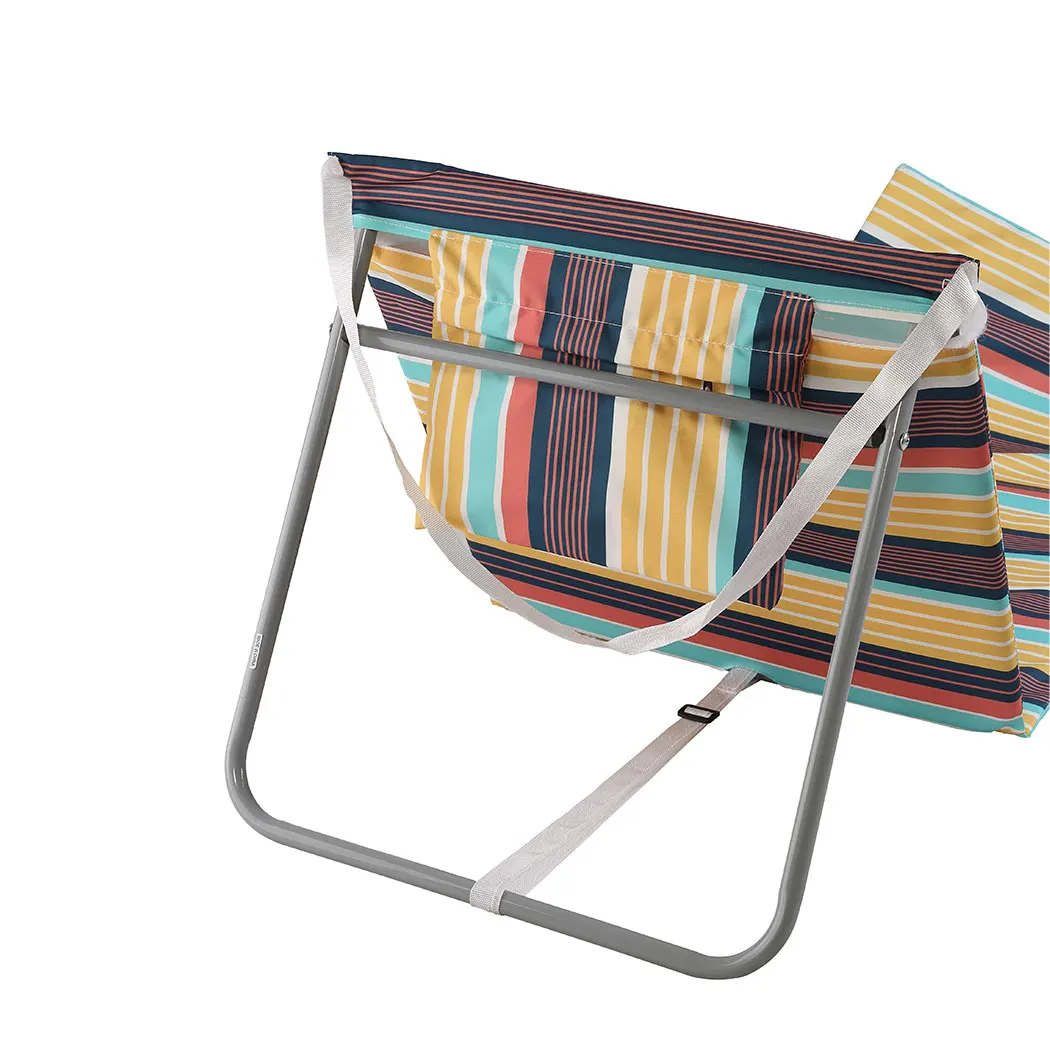 Adjustable Backrest Portable Folding Lounge Beach Mat Waterproof Oxford Beach Mat with Backrest