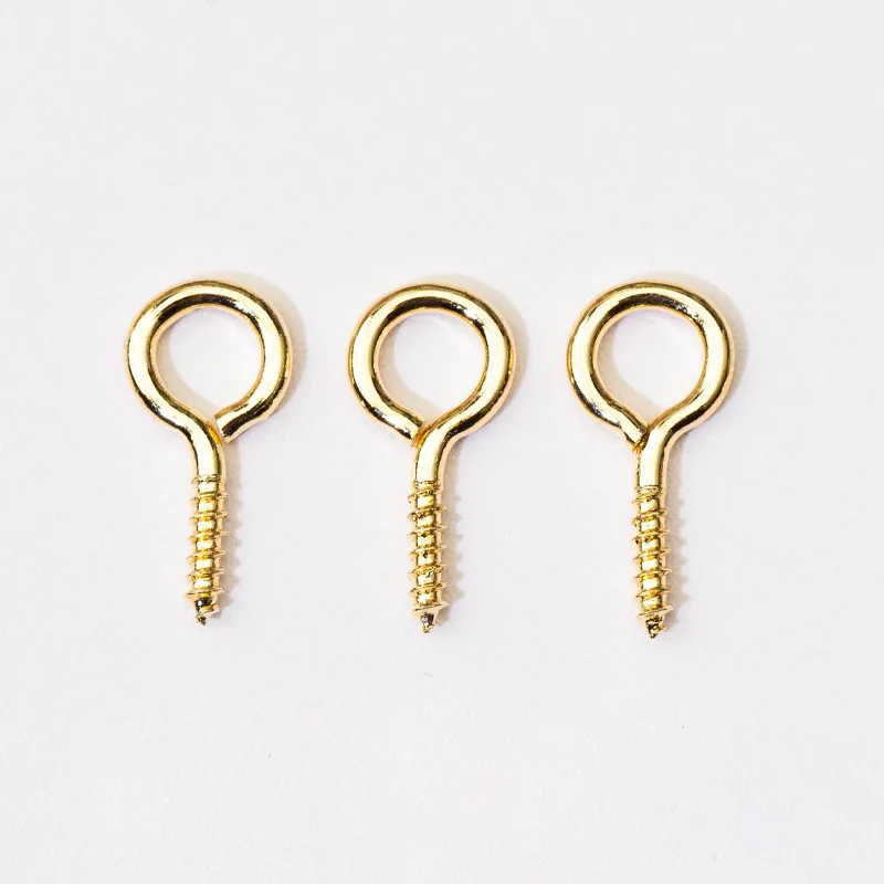 Long Self-Tapping Self-Drilling Eye Screws Metal Hooks Ring MINI Small Eyelet Screws