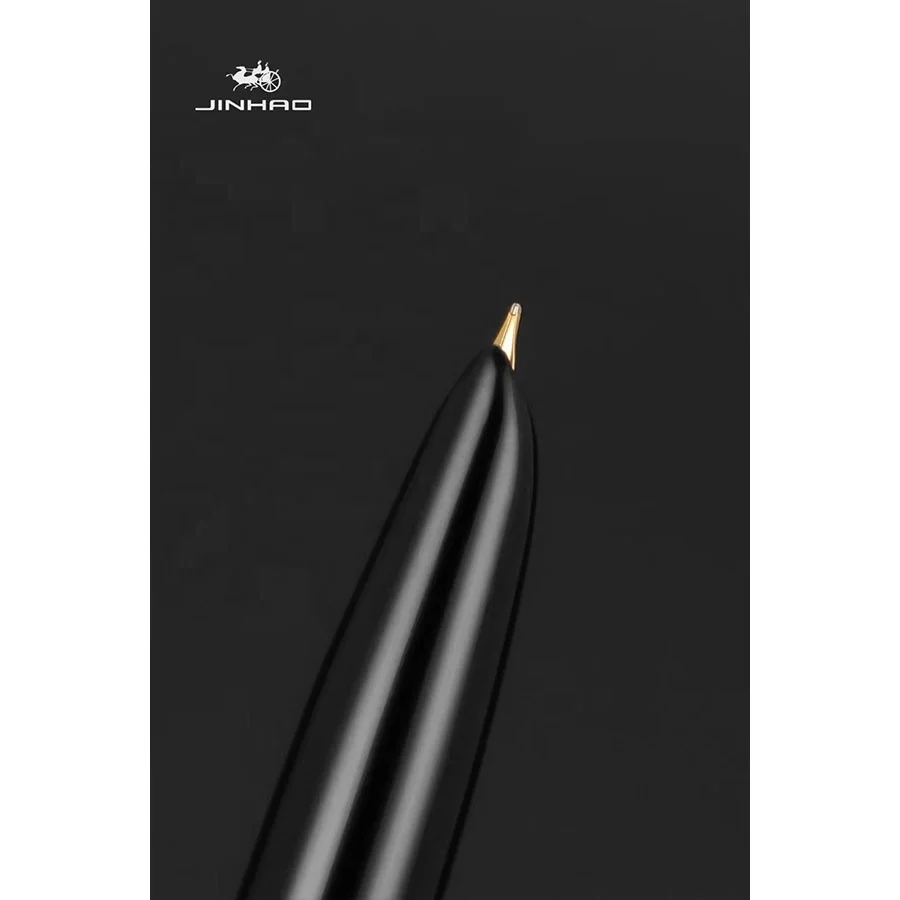 Jinhao 911 Copper Matte Black Fountain Pen with Gold and Chrome Clip - 0.38mm Extra Fine Point custom logo gift writing pen