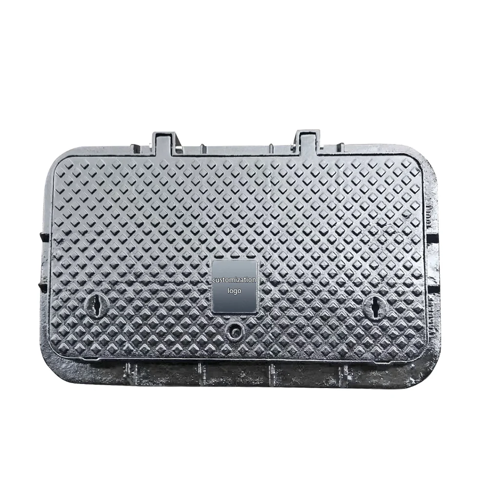 Ductile Cast Iron EN124 D400 Square anti theft and anti water leakage iron manhole cover  JRC4