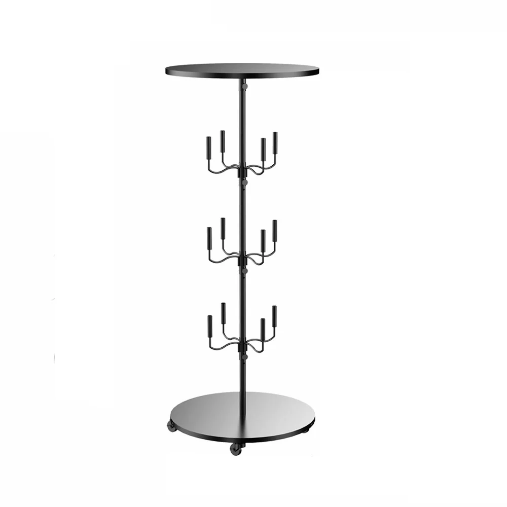 New Style Wig-Display Stand 3 Tier Hair Salon Stand Metal Floor Type Hair Extension Display Stand