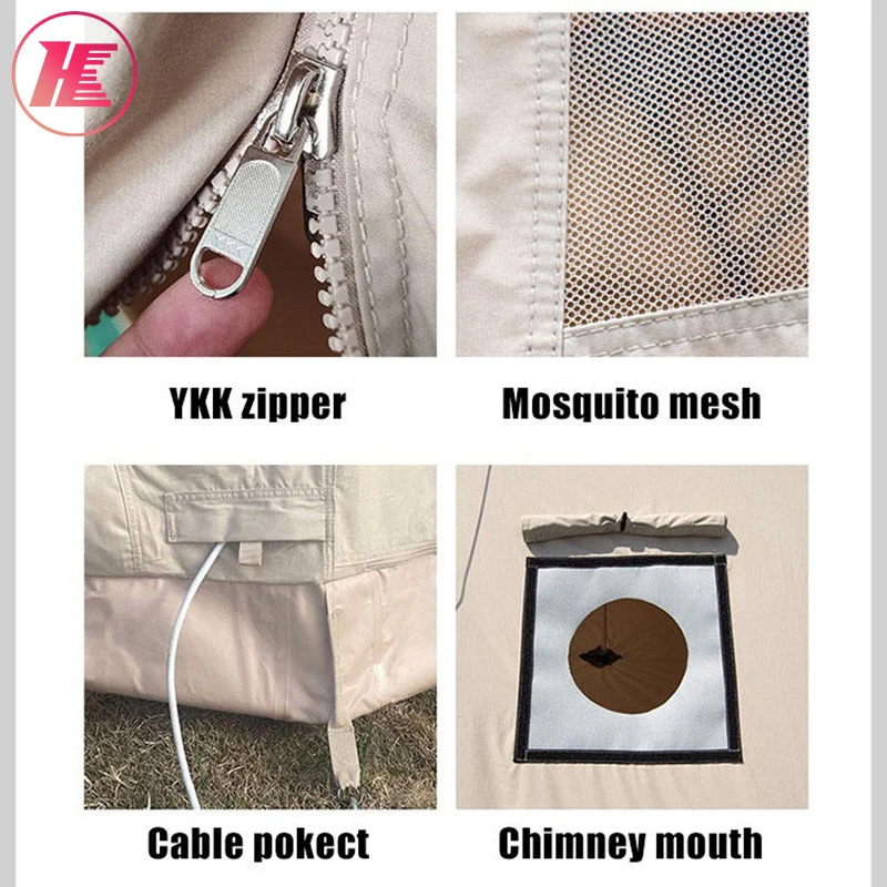 Portable Waterproof Camping Pyramid Teepee Tent Hiking Hunting Camping Tent