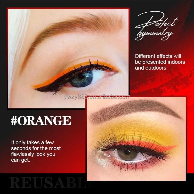 6Pairs/set Waterproof Double Eyelid Line Stick Reusable Sticker Self-adhesive Glitter eyeliner sticker wing tattoo makeup