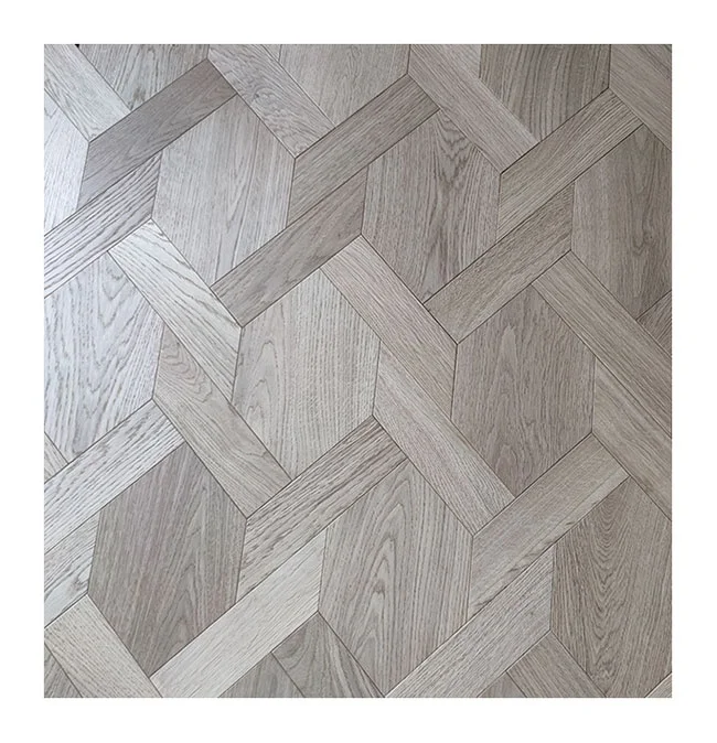 Natural Vanished Hexagon European Oak Parquet Flooring Shaped Modern European Design for Indoor Use Wood Flooring