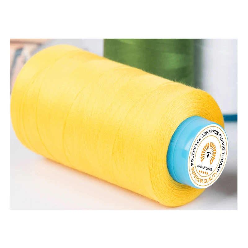 Factory Price Tex24 45s/2 29s/3 Poly Poly Core Spun Polyester China Sewing Thread For Jeans