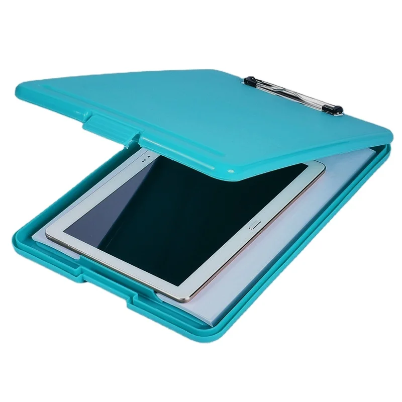 wholesale Plastic solid color belt hook single force clip writing tablet clip file box board clip