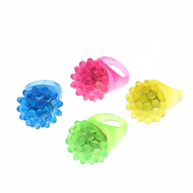 LED Luminous Toys Creative Children Rings Cartoon Cute Gift Flash Ring Luminous Finger Lamp Star Crown Ring wholesale