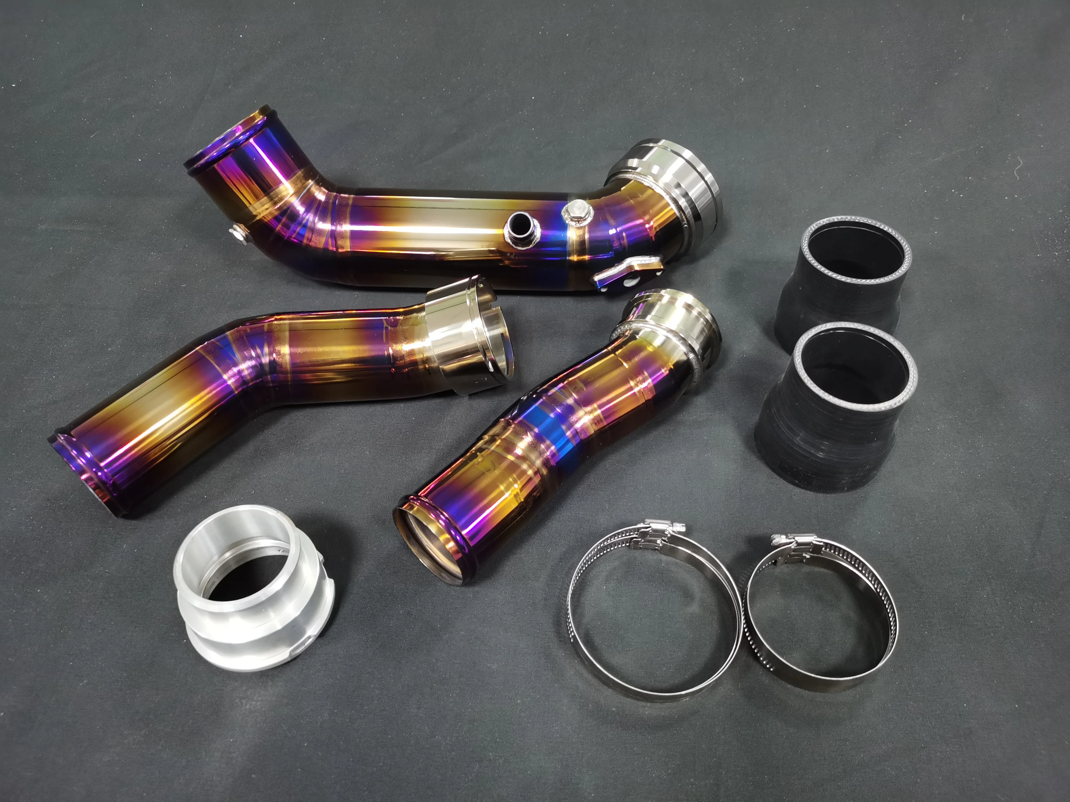 Universal Tip Exhaust Exhaust Tip Intake Pipe Performance Power Exhaust Titanium Alloy for BMW S55 M3 M4 1 Years SPEEDWINNER 663