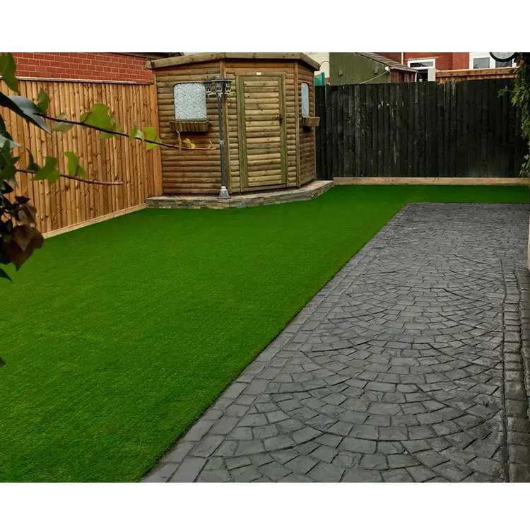 Stable Quality Land Artificial Grass Panel Dark Green Synthetic Turf