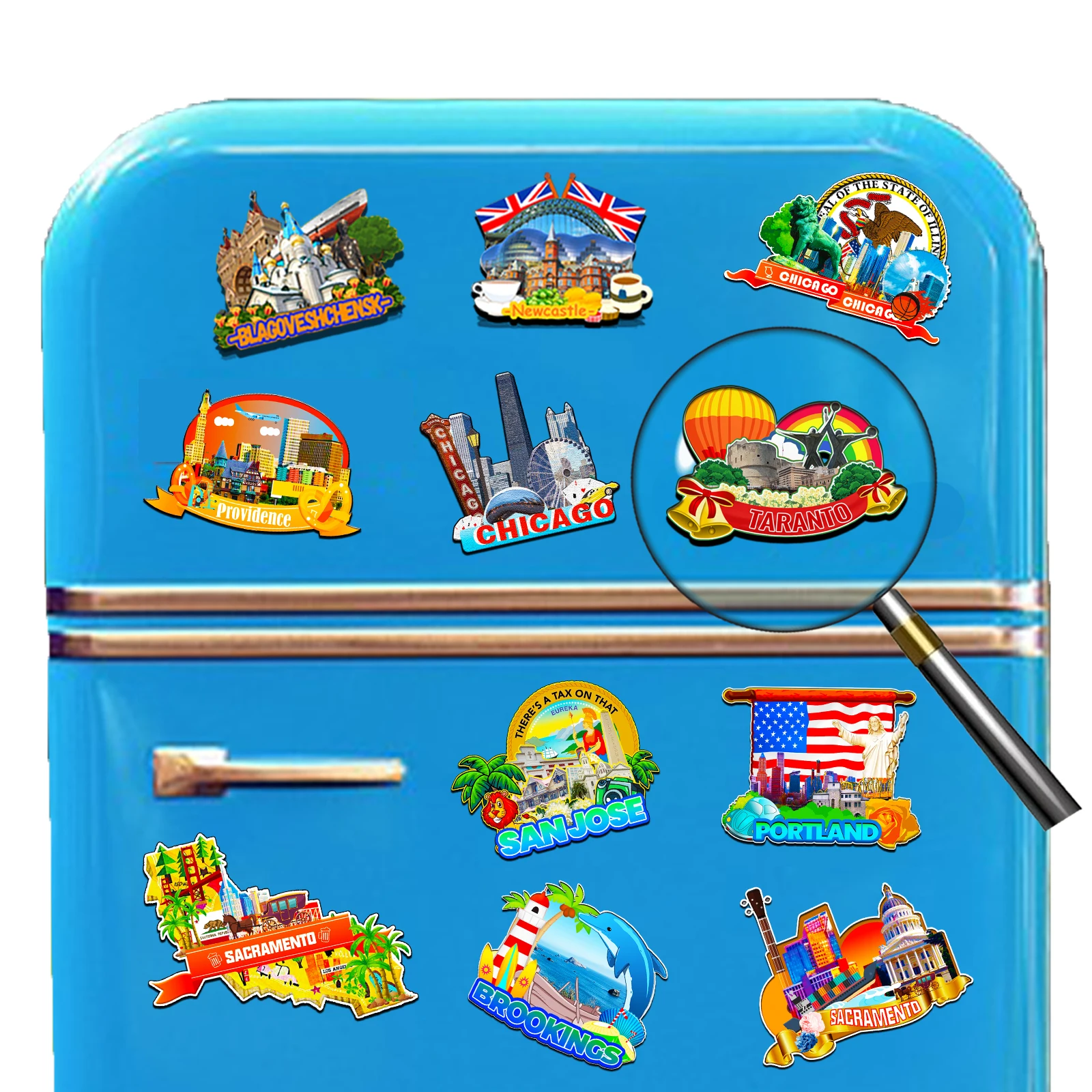 Refrigerator Magnet Taranto Puglia Italy Fridge Magnet City Travel Souvenirs Gifts 3D Classic Home Crafts