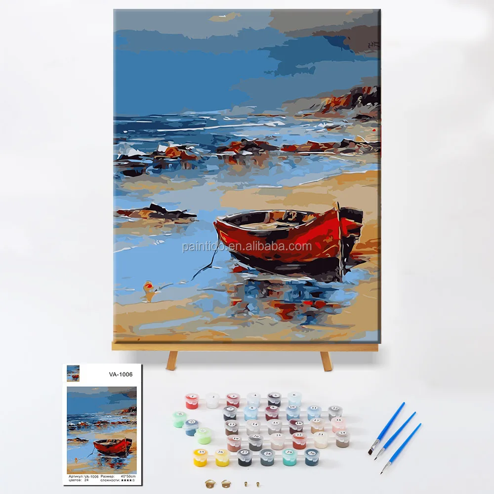 Paintido chinese factory industrial diy modern art paint by numbers oil painting
