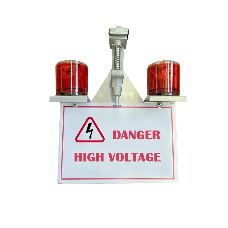 High voltage line cover explosion proof warning lights with builit-in control sensor