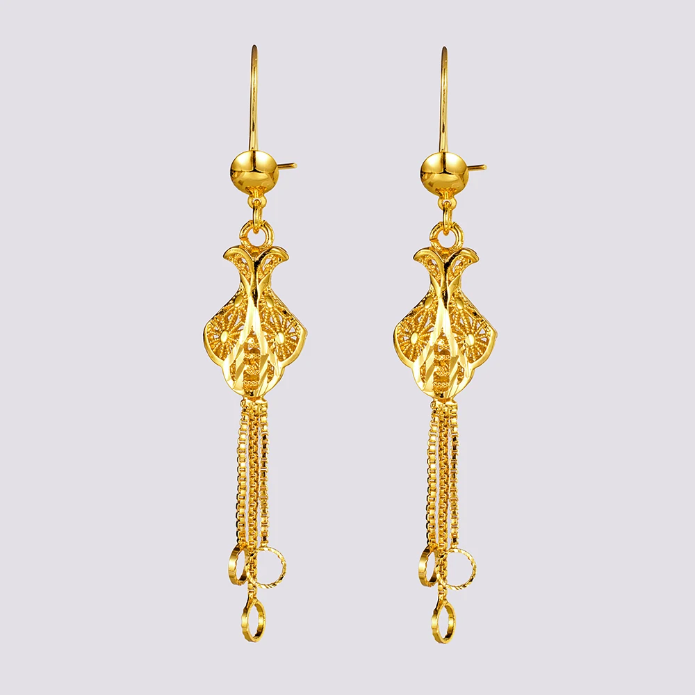 The gold-plated earrings