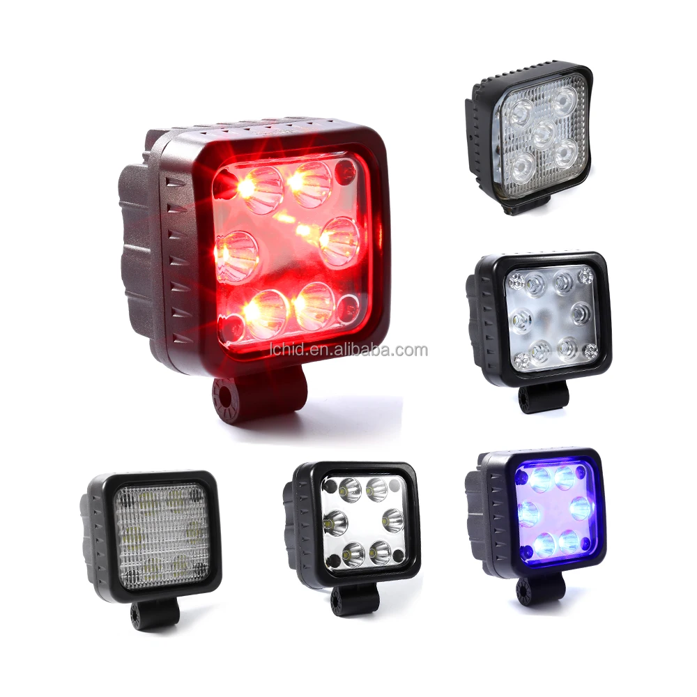 30W 4 inch square 023 series red spot light  Auto led car light truck tractor excavator agricultural vehicles led fog light