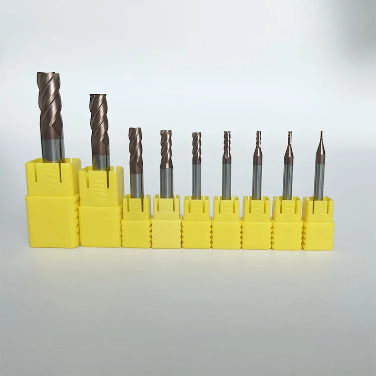 
HNT Hrc65 Square 4 flutes solid carbide end mills for steels 