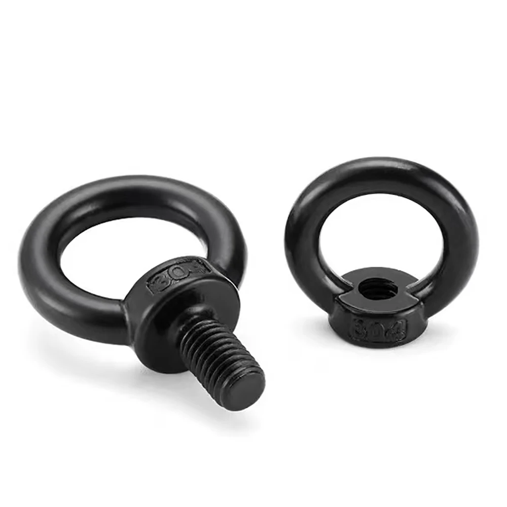 Wholesale Din582 High Quality M3 M4 M5 M6 m8 Forged Round Ring Shape Plated Black Lifting Eye Nuts