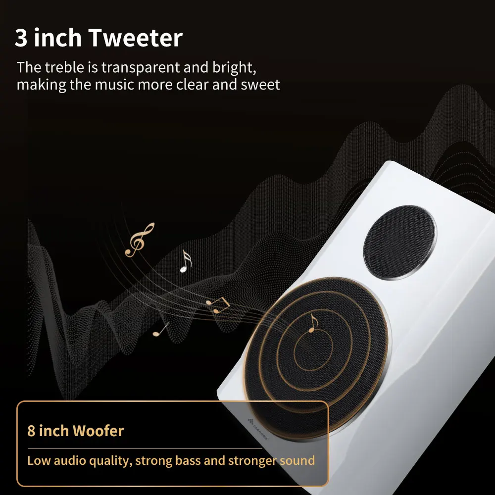 InAndOn Custom Factory 8 Inch Professional KTV Karaoke Home Speakers Piano Paint Speakers Audio Karaoke Set