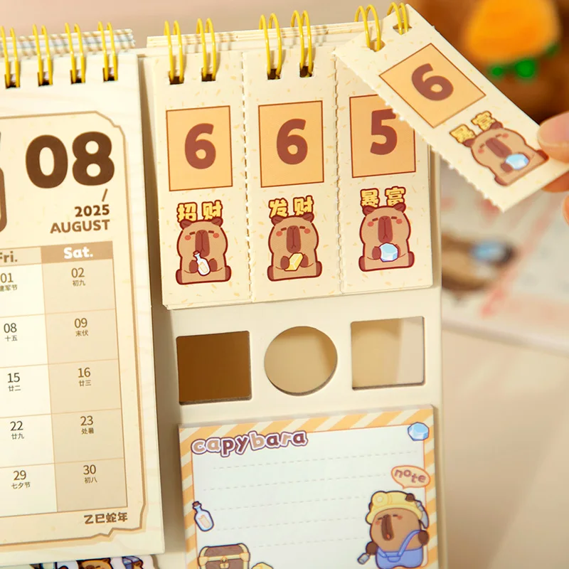 Simno 2025 Feature Kawaii Animals Monthly Yearly Desktop Calendar Planner