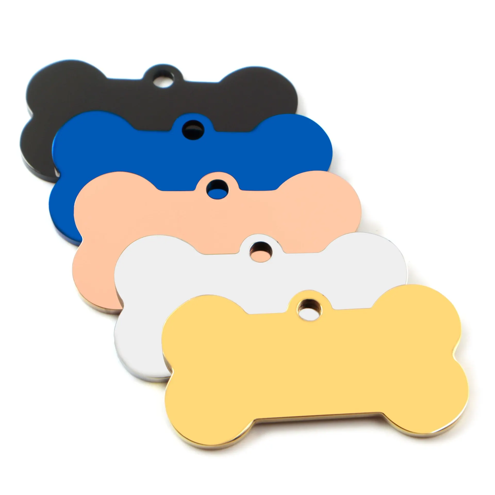 KINDABADGE New 2024 Stainless Steel Dog ID Tags Pet Dog Cat Heart Round Circular Shape Metal Tags Name Plate for laser engrave