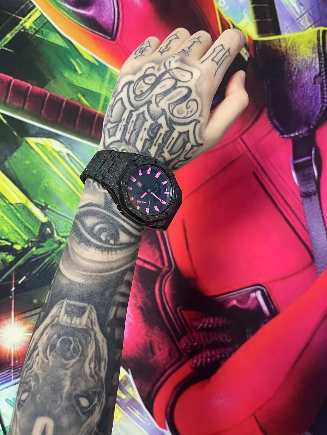 Wholesale Custom Black Frosted stainless steel watch case mod kit for g shock ga2100