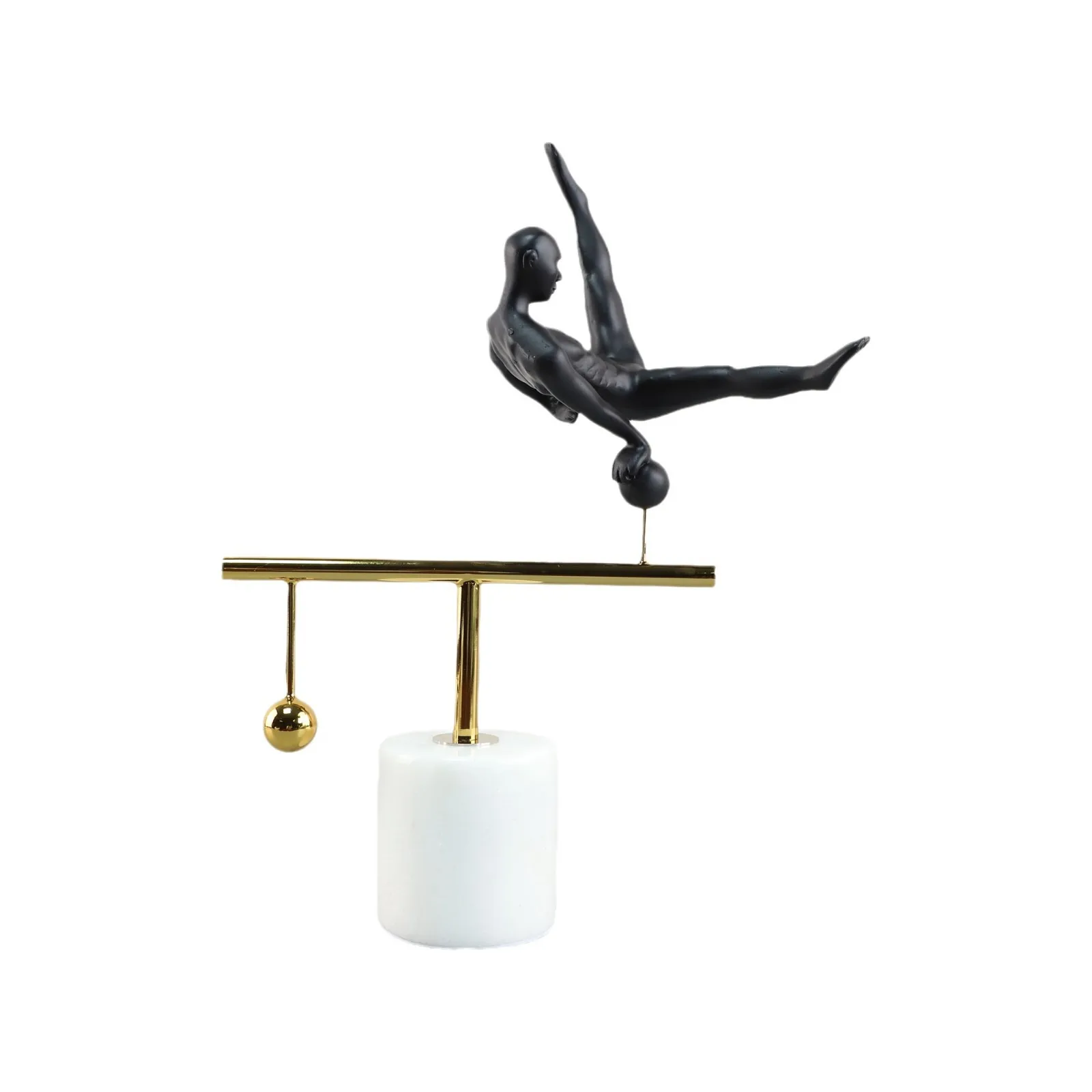 Yushi Group Simple Art Design Resin Gymnastics Figure Sculpture for Office or Home Decor