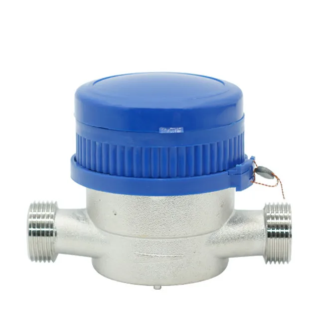 Multi-jet Digital Mechanical Blue Color Brass Pulse Water Meter Smart Remote Read Water Meter