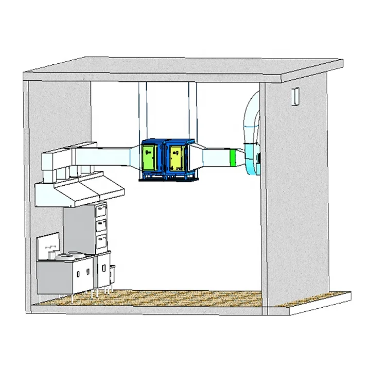 Lvcheng smoke oil particle removal electrostatic smoke collector commercial system esp kitchen filter