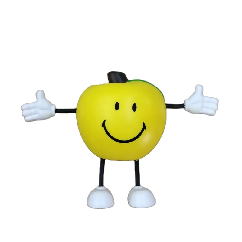 Custom PU apple Figure Anti-stress Ball Reliever Foam Sponge Squeeze Ball Toy Promotional Gifts Home Decor Toys