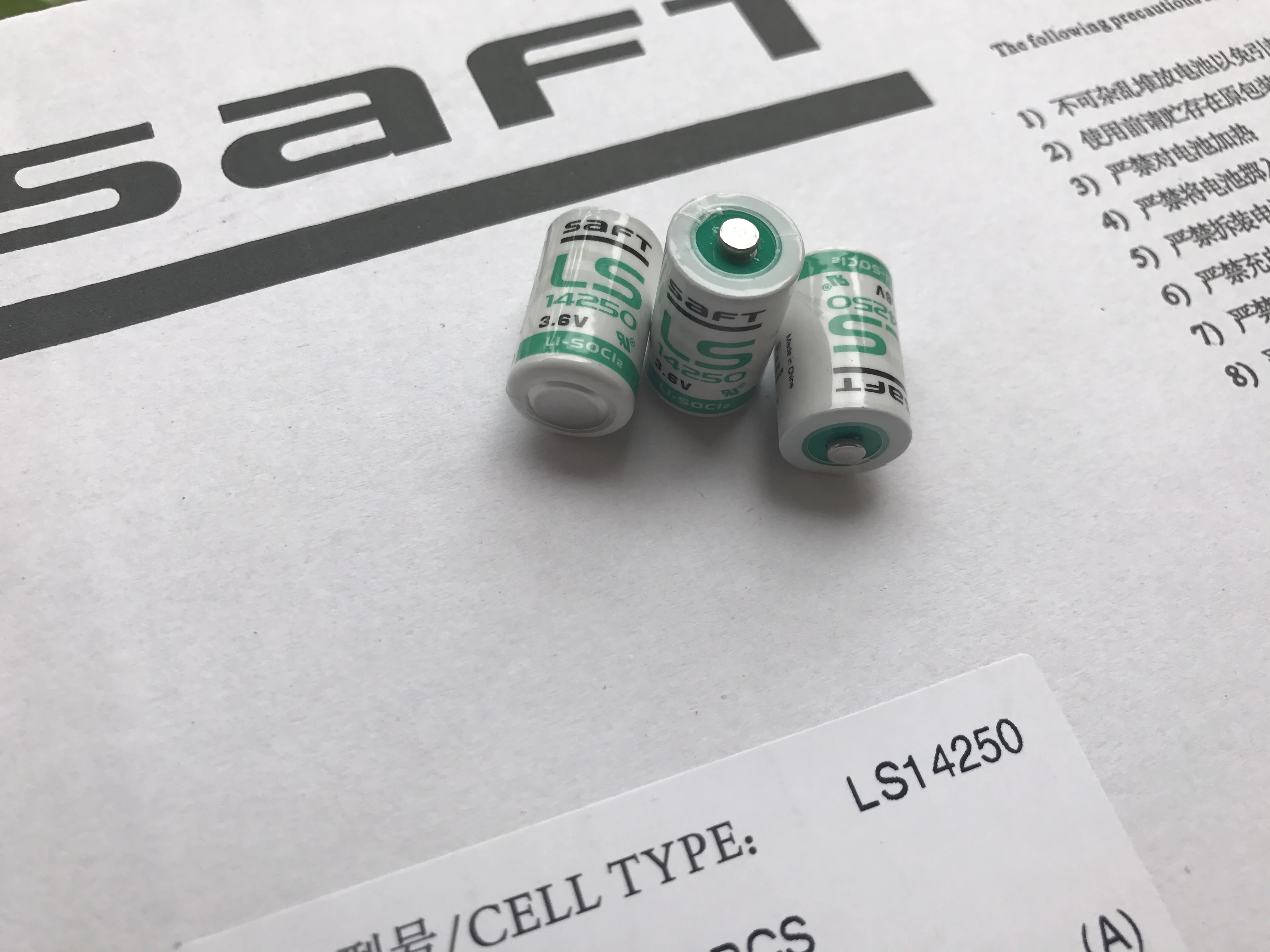 Горячая Распродажа 3 6 v Saft Ls14250 1/2 Aa Первичная батарея 1200mah литиевая