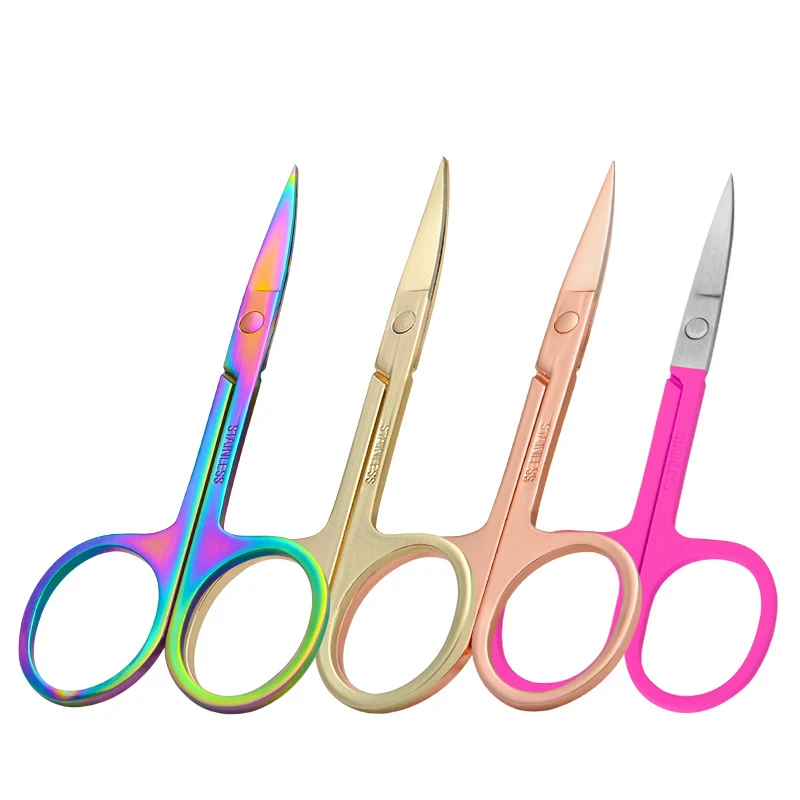 Yunxi rose golden silver Stainless Steel professional cutting scissors Mini eyelash eyebrow