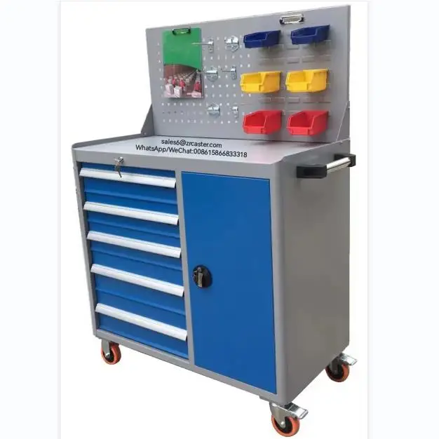 Customized Factory Workshop High quality cold rolled steel plate Tool Cart Tool Cabinet with 5/6/7 Drawers and Handle