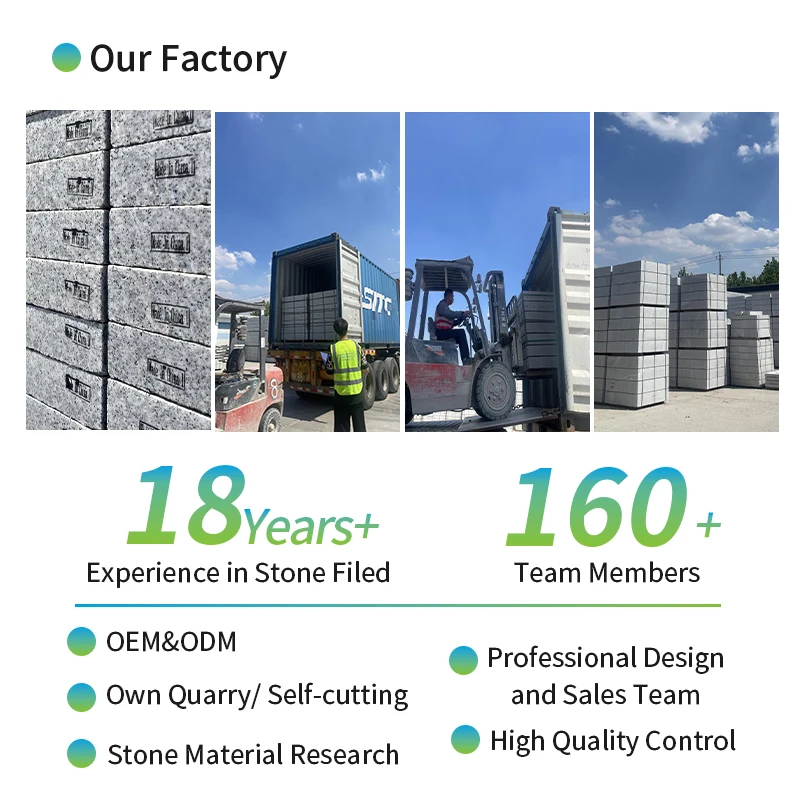 Manufacture Sale Hand Carved Black Granite Gravestone for Memorial