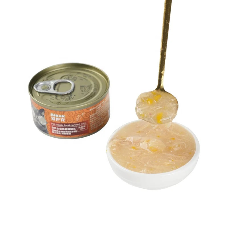 Cats Wet Food Various Flavors Chicken Tuna In Grain Package Staple Factory OEM/ODM Adult Young Cat Feed 2 Years