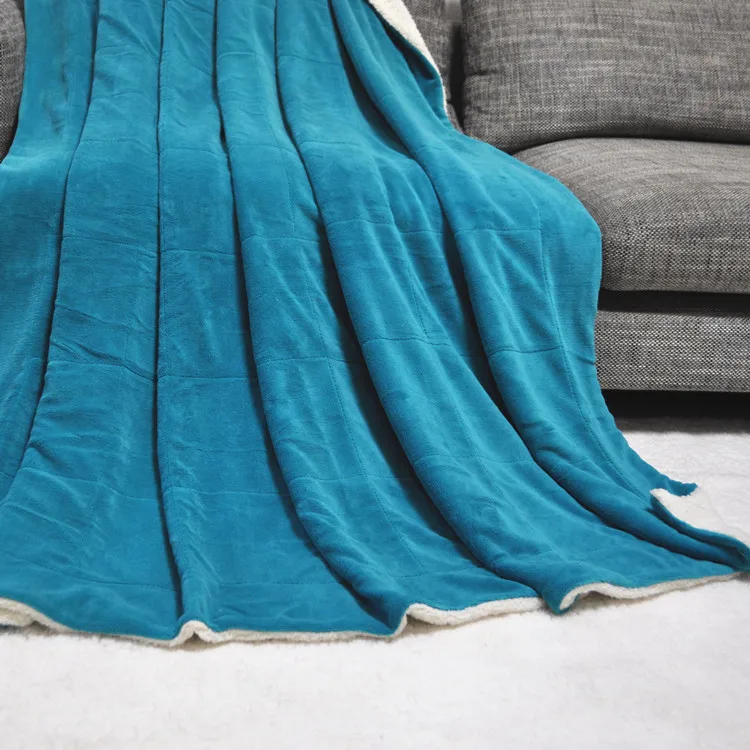 Home Coverlet  Quilted Plaid Flannel velvet Patchwork Quilt