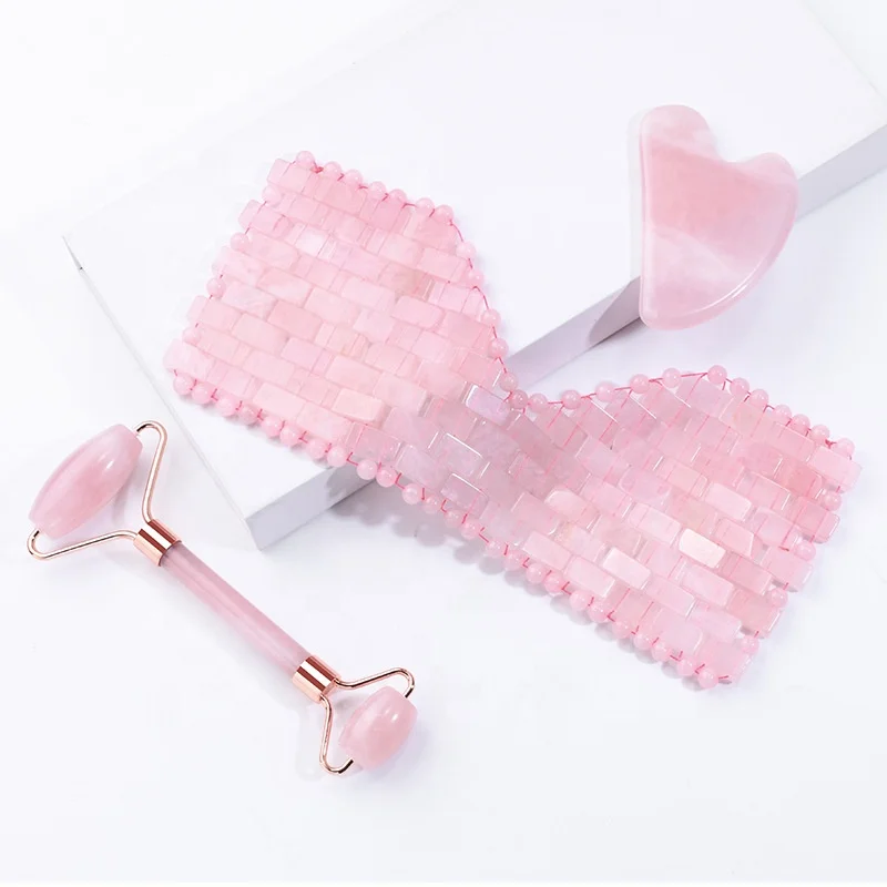 Черный нефритовый ролик для лица, натуральный обсидиановый нефритовый гуаша для массажа лица и тела