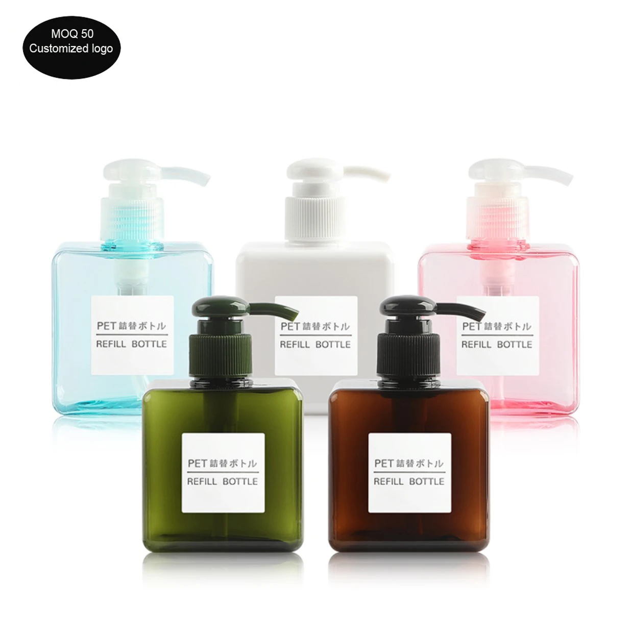 100/150/250/280/450/650ml Square Lotion Bottle Body Wash Shampoo Hand Sanitizer Replacement Empty Cosmetics Bottles